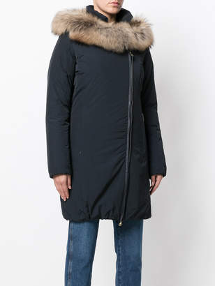 Woolrich fur-trim parka coat
