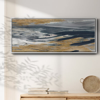 Wexford Home Tumultuous Navy- Framed Canvas