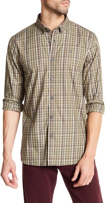 Victorinox Long Sleeve Plaid Print Tailored Fit Shirt