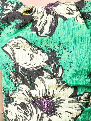 Miu Miu Floral Print Fitted Dress