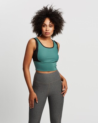puma green crop top