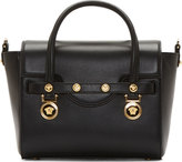 Thumbnail for your product : Versace Black Leather Gold Medallion Shoulder Bag