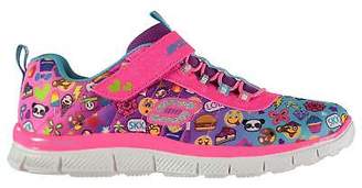 Skechers Girls App Pixel Print Child Trainers Runners Elasticated Laces