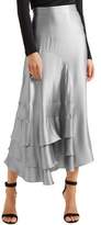 Thumbnail for your product : Roksanda Ruffled Hammered Silk-satin Midi Skirt