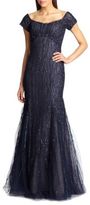 Thumbnail for your product : RENE RUIZ Sequined Tulle Gown