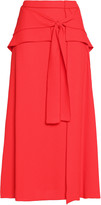 Thumbnail for your product : Proenza Schouler Tie-front Crepe Midi Skirt