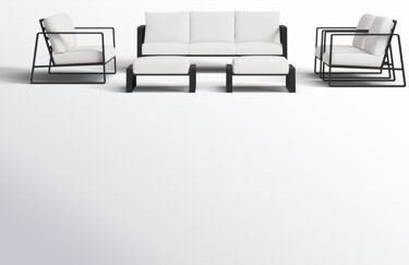 AllModern Leanna Aluminum 6 Piece Outdoor Seating Group with Cushions