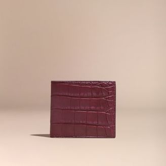 Burberry Alligator and Leather Folding Wallet