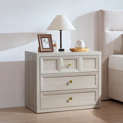 Lark Manor Nightstand Set of 2 with Charging Station, 30.7" Modern Side End Table with 3 Drawers, Large King Size Bedside Table w/Storage for Bedroom, Living Roo