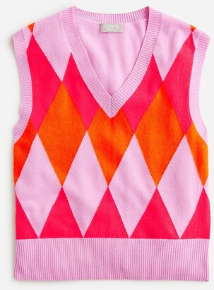 Gents Cashmere Argyle V-Neck Sweater