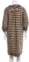 Thumbnail for your product : Oscar de la Renta Embellished Houndstooth Coat