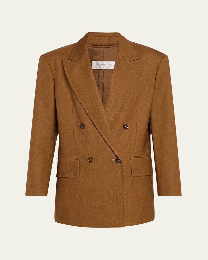Max Mara Palanca Double-Breasted Silk Jacket
