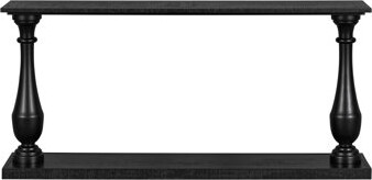 Darby Home Co U_STYLE Vintage Sofa Table With Luxurious Black Pine Veneer - Elegant Vase-Leg Console Table For Living Room, Entryway, Or Bedroom, American Tradition