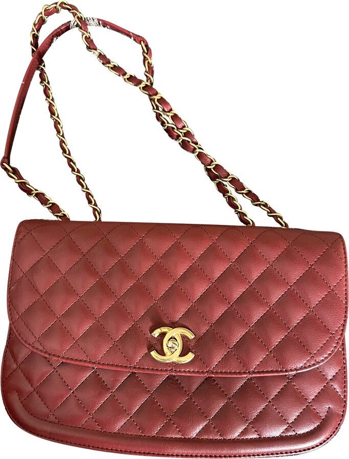 Chanel Leather handbag ShopStyle Shoulder Bags