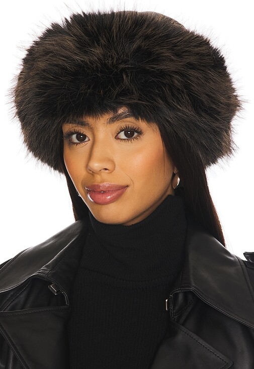 Jocelyn Faux Shearling Roller Hat