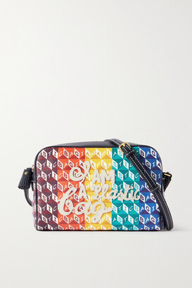 Anya Hindmarch + Net Sustain I Am A Plastic Bag Leather-trimmed Printed Recycled Coated-canvas Shoulder Bag - Yellow
