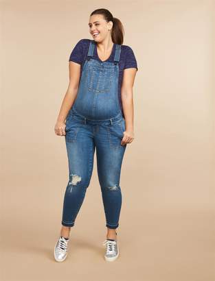 motherhood maternity denim overalls