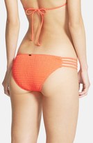 Thumbnail for your product : O'Neill Smocked Strappy Bikini Bottoms