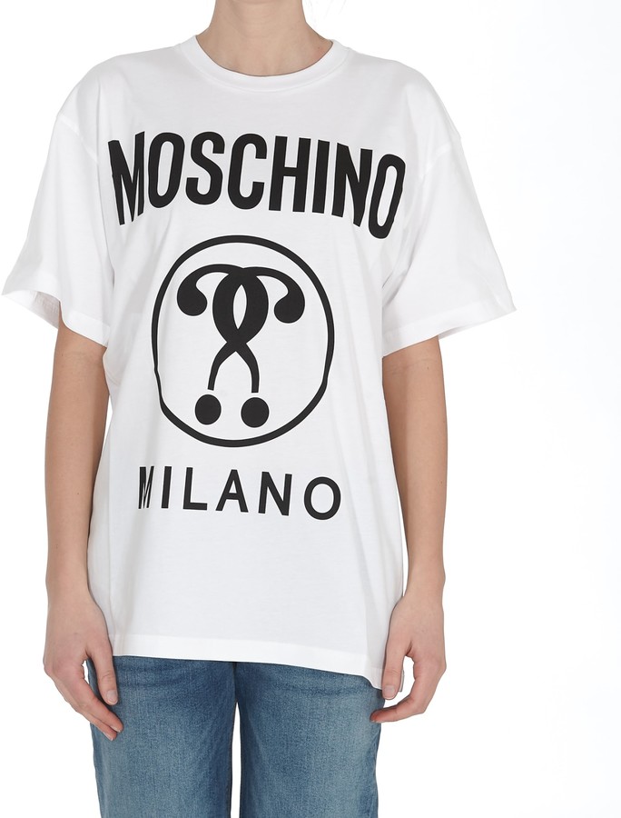 Moschino Double Question Mark Logo T-shirt - ShopStyle