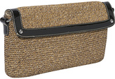 Thumbnail for your product : Magid Paper straw patent trim envelope clutch