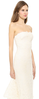 Thumbnail for your product : Reem Acra Strapless Re-Embroidered Lace Gown