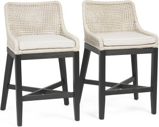TJMAXX 2Pk Grid Weave Rope Counter Stools - ShopStyle