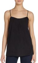 Thumbnail for your product : David Lerner Leather-Trim Stretch Silk Camisole