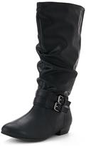 Thumbnail for your product : So Fabulous! So Fabulous Bobbie Back Elastic Flat Boots Extra Wide Fit - Black