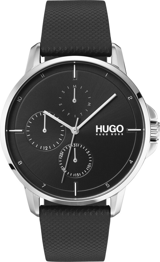 Leather Strap Watch, 42mm