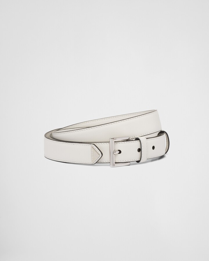 Imbianca Women's White Leather Belt