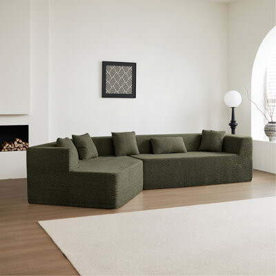 Ivy Bronx 127.5'' Modern Minimalist Sectional Cloud Couch With Deep Seat,No Assembly Required