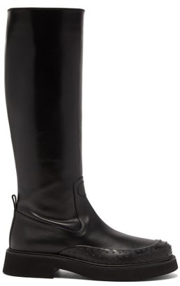 Tod's Gommini Knee-high Leather Boots - Black