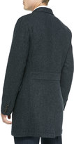 Thumbnail for your product : Ermenegildo Zegna Single-Breasted Overcoat, Charcoal
