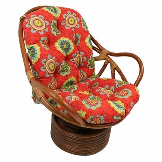 Bay Isle HomeTM Swivel Indoor/Outdoor Rocking Chair Cushion Bay Isle Home Fabric: Hadia Franco