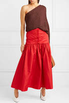 Thumbnail for your product : Stella McCartney Ruched Taffeta Maxi Skirt - Red