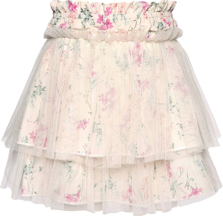 Baby Sara Infant Toddler Little Girl's Cottagecore Floral Mesh Skirt