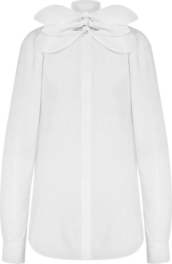Moschino Bow-Detail Cotton Shirt