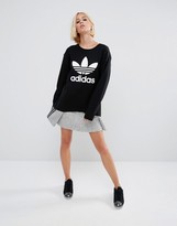 Thumbnail for your product : adidas Boiled Wool Sweatshirt With Trefoil Logo