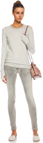 Thumbnail for your product : Enza Costa Cashmere Stripe Loose Cotton-Blend Crew in Ash & Grey
