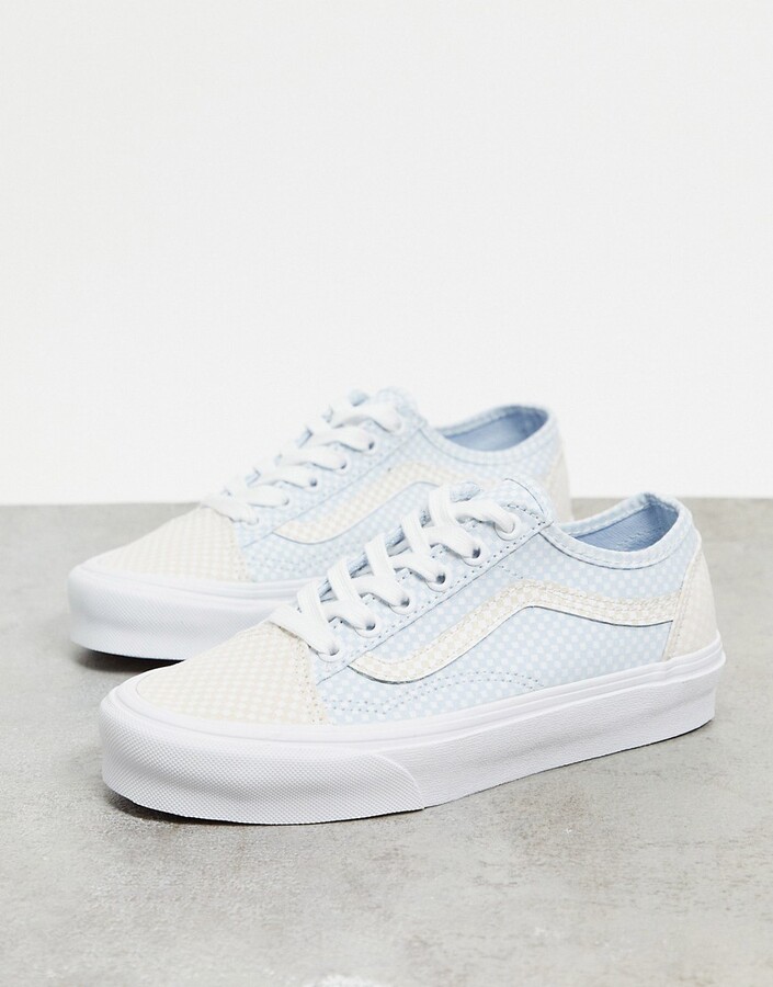 pastel checkerboard vans