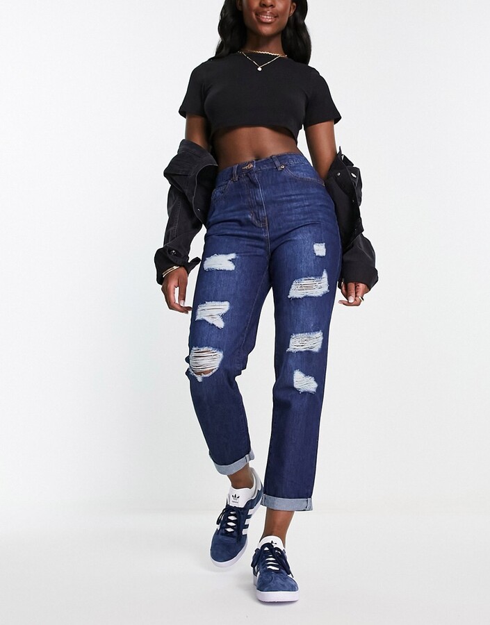 Petite Distressed Jeans | ShopStyle
