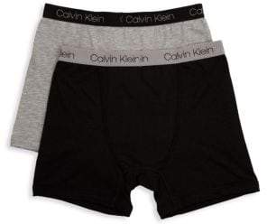 Calvin Klein Little Boy's & Boy's Two-Pack Logo Boxer Briefs
