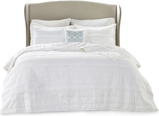 CANJUN Reversible Ruffle Bedding Sets, Cotton Microfiber, Shabby Chic Bedroom