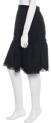 Monique Lhuillier Lace Knee-Length Skirt
