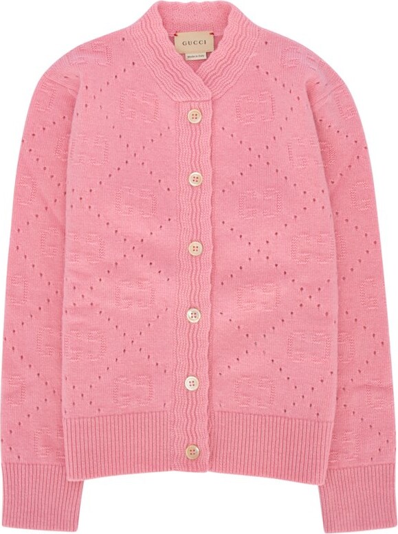 Gucci Children Long-Sleeve Collared Cardigan - ShopStyle Girls' Knitwear