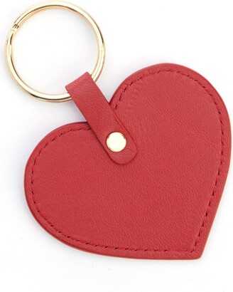 ROYCE New York Heart Shaped Leather Key Fob