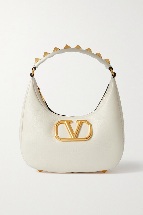 Valentino Garavani - VLogo White Grained Leather Medium Tote
