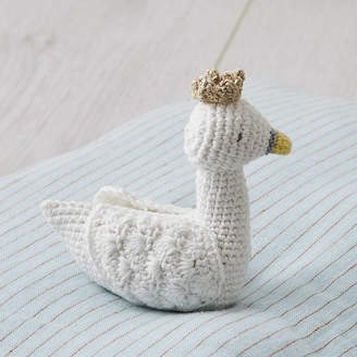 Albetta Hand Crochet Swan Baby Rattle