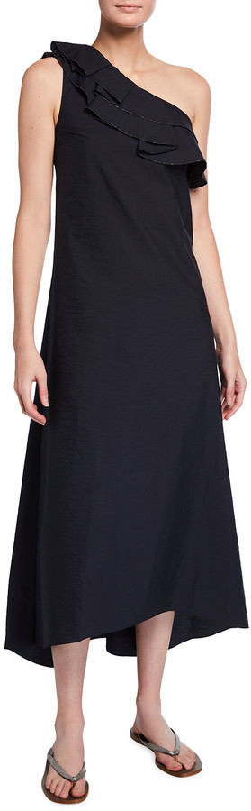 crinkle cotton maxi dress