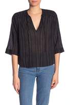 Thumbnail for your product : Vince Variegated Stripe Bell Sleeve Blouse